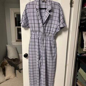 ASOS Lavender Check Midi Dress